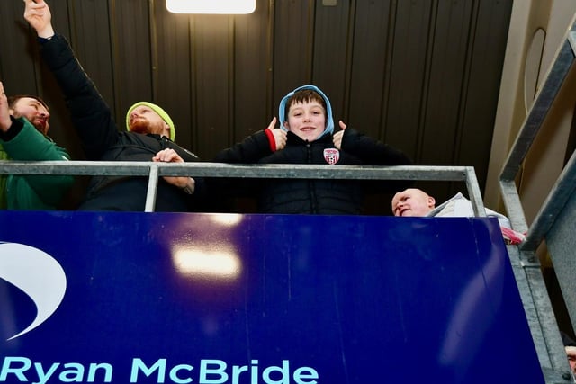 A view from the top for this Derry City fan as Ruaidhri Higgins' men move up the rankings with victory over Dundalk.