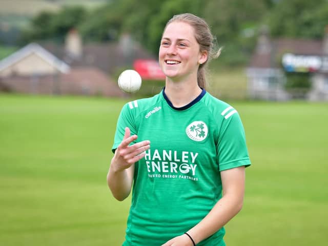 Bready's Alana Dalzell  who this week became the NW's first female professional cricketer when she was named as one of Cricket Ireland's new list of full-time players.