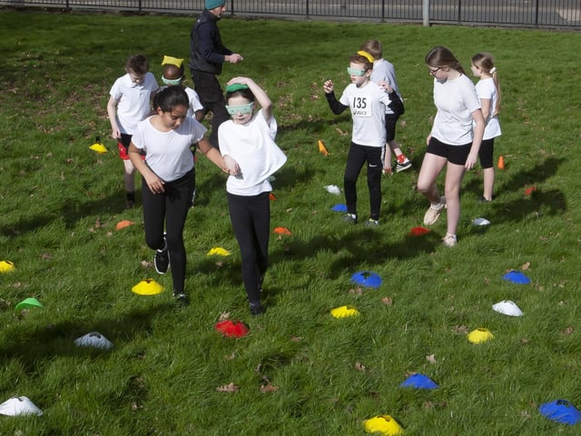 Not easy when you are blindfolded.