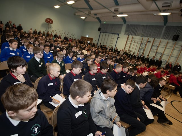 Some of the crowd at St Joseph's Boy's School open day