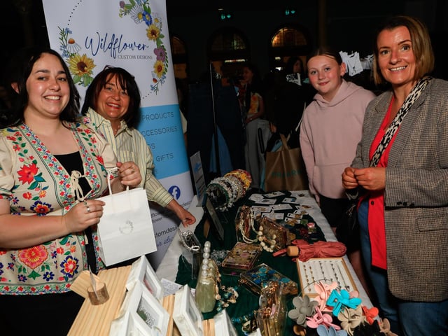Rosa and Annemarie at the Wildflower Custom Designs Jessica and Denise McCauley. (Photo - Tom Heaney, nwpresspics)