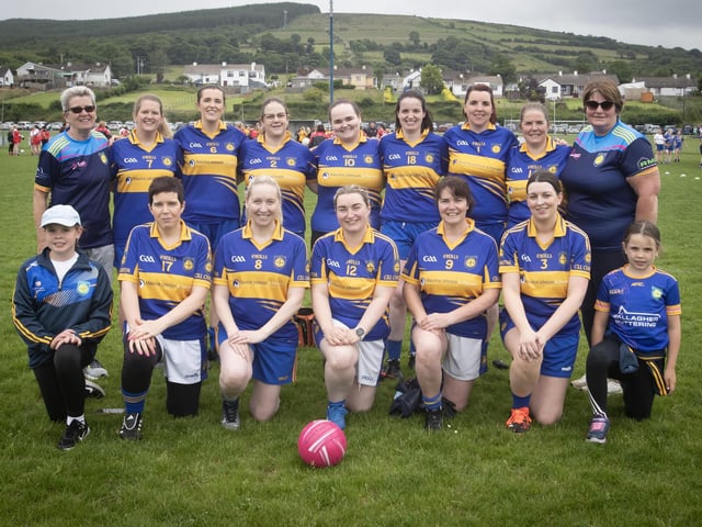 The Glenties Ladies pictured before Saturday's Ulster Ladies Blitz at Beart GAC.