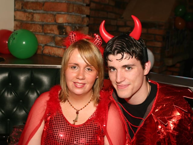 Young Devils Julie and Phil enjoying the birthday party  . 111 /dd : Derry Parties & Celebrations November 2005: Mark Brady.