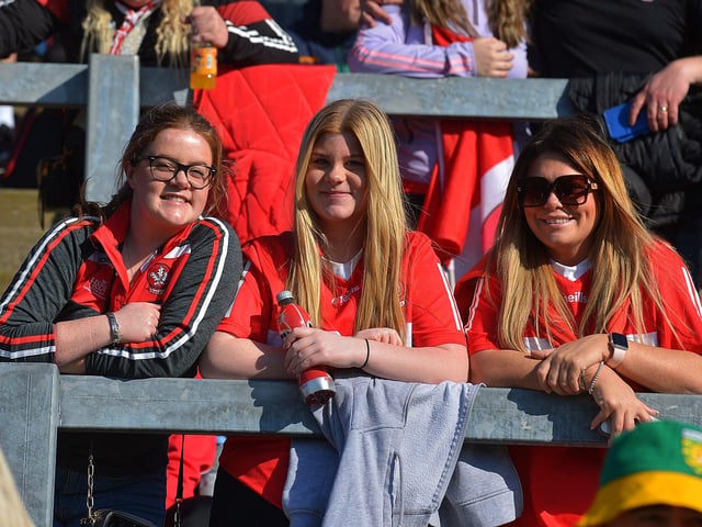 Fans in Celtic Park for the Derry v Donegal game. Photo: George Sweeney