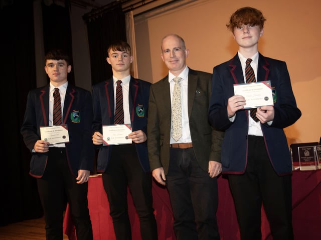 Mr. Middleton pictured with some of the recent 'Certificate of Attendance' award winners.