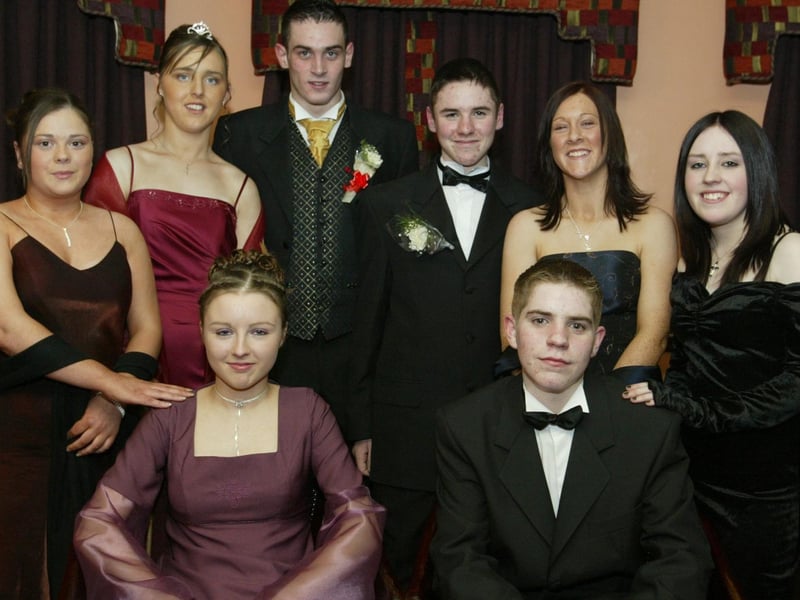Scoil Mhuire students Clare Doherty and Paul Carlin seated with Aisling Sweeney, Valerie McGrath, Patrick Fletcher, Candice Faulkner and Lisa McBrearty standing.  (1301JB32) 