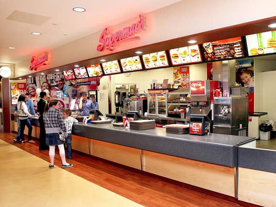 Supermac at the restaurant area in The Foyleside Shopping Centre. LS19-533MT. : Supermacs in Derry's Foyleside Food Court has closed.