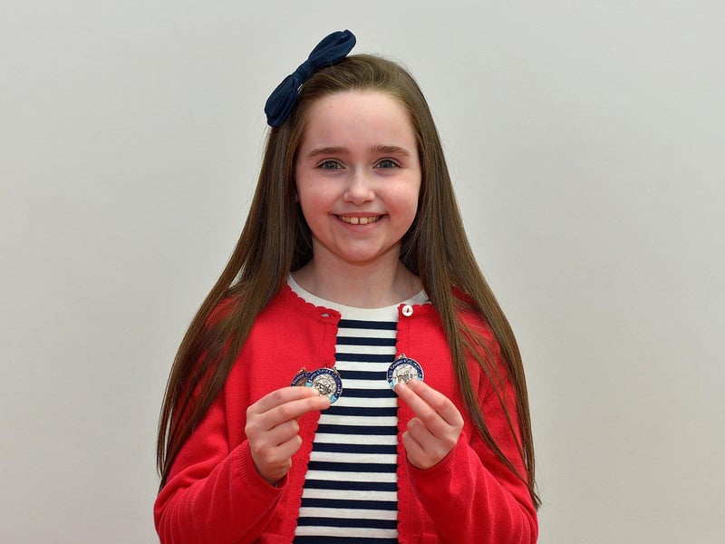 Tara Breslin-Deane achieved 2nd place Studied Prose age 9-16, 2nd place Any Song age 10-12 and 3rd place Girls Verse age 9-10 at the Feis Dhoire Cholmcille on Friday at the Millennium Forum. Photo: George Sweeney. DER2315GS – 205