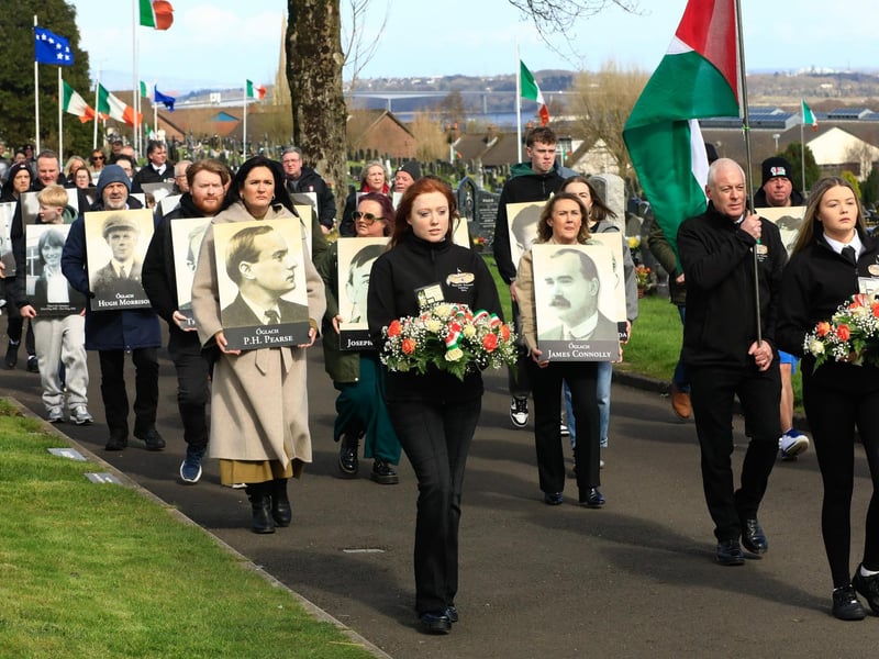 A section of the large crowd at the Sinn Féin Easter Sunday commemoration held at the Republican Monument, City Cemetery. (Photo - Tom Heaney, nwpresspics)