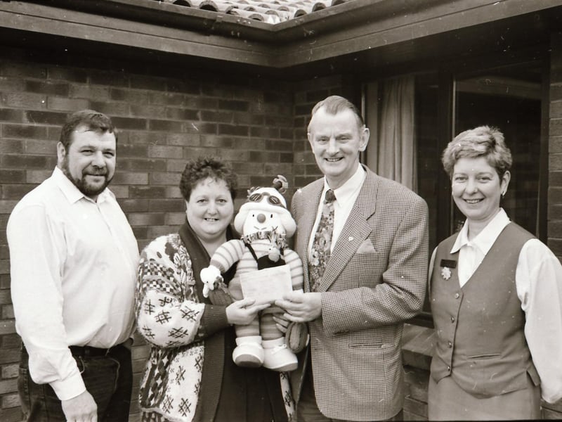 The People's family making a donation to the Foyle Hospice.