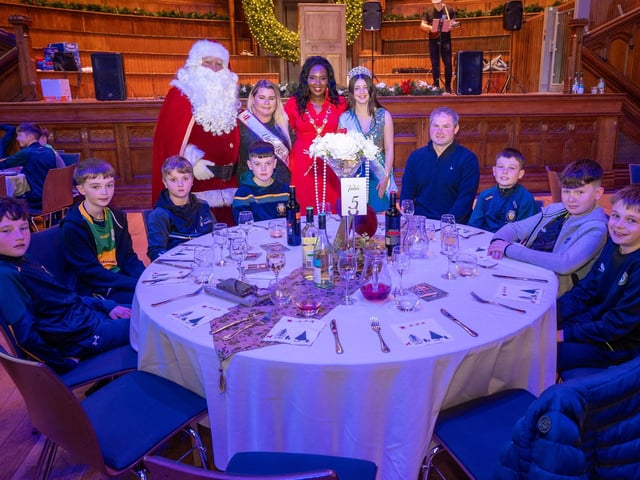 The Mayor Councillor Lilian Seenoi-Barr hosted a Christmas Community event at the Guildhall for people from across the Derry City and Strabane District Council area on Sunday. Picture Martin McKeown. 01.12.24 : Mayor's Community Christmas Party