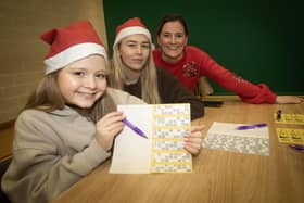 Zara Watson, Jade McLaughlin and Laura Higgins enjoying Wednesday's Bingo. : .