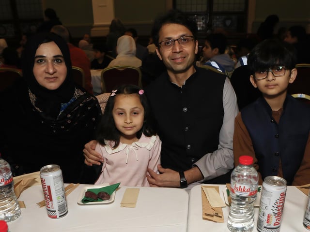 The Salman family at the “Taste of Ramadan” held in St. Columb’s Hall on Sunday. (Photo - Tom Heaney, nwpresspics)