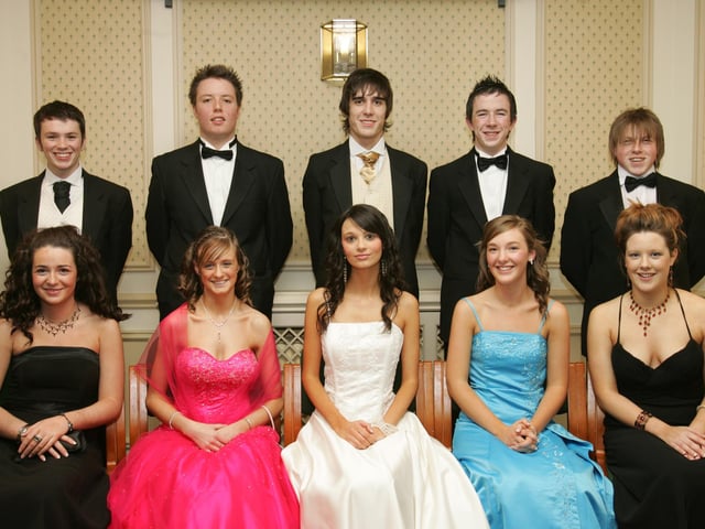 Seated, from left, are Nadine McColgan, Shauna McDevitt, Melissa Morgan, Eimhear Davis and Jenny Taylor. Back, from left, are Sean McEleney, Michael Black, Paul McAdams, Barry McDonald and Simon Mahon. (1511C07)