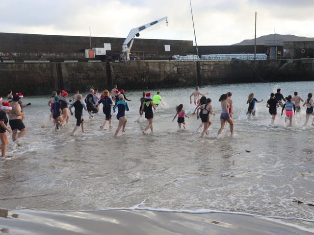 Malin Head Community Christmas Day Swim at Portmor Beach.