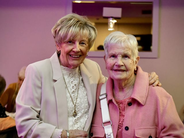 Jeanette Warke and Kathleen Simpson in the Maldron Hotel.