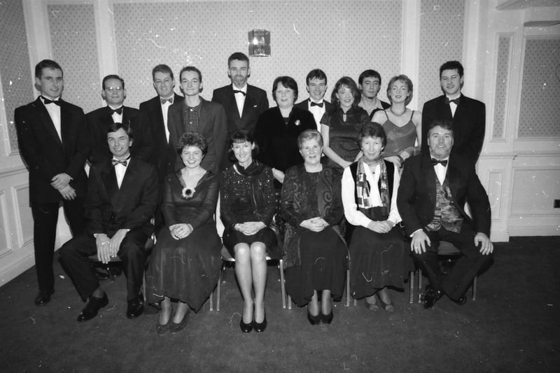 Teachers and staff at the Foyle College formal in January 1998.