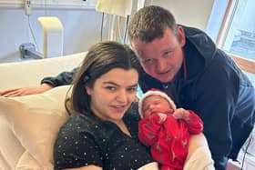 Caoimhe Rose Tracey born at 10.22AM to Laura and Patrick Tracey weighing 4010g (8lbs 14oz) on Christmas Day, at Altnagelvin Hospital.