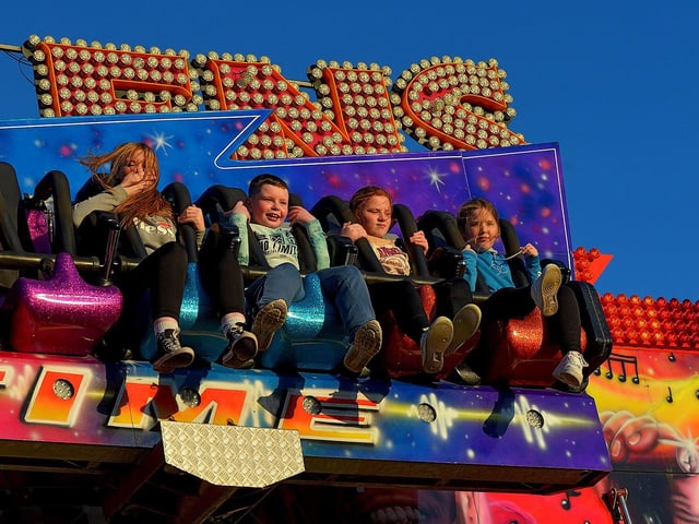 Having fun on the Music Trip at Cullen's Halloween Funfair in Ebrington Square. Photo: George Sweeney.  DER2243GS – 062