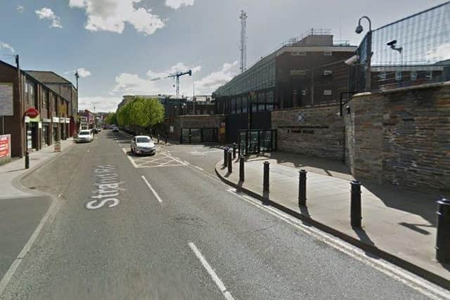 Police carried out a search in the Crawford Square area on Wednesday.