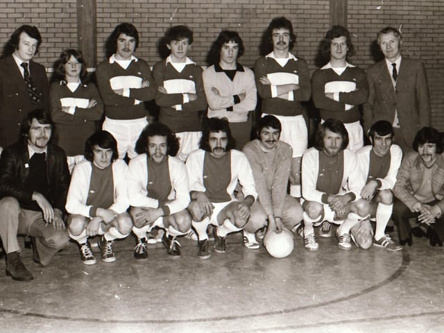 Footballers at the Indoor Final at Brooke Park.