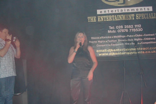 Finalist Susan Blee on stage.