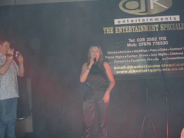 Finalist Susan Blee on stage.