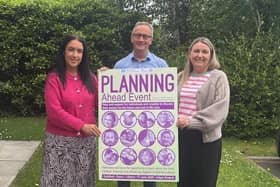 L-R: Michaela Doherty, Senior Social Worker, Dr Liam Foy and Cathy Morren, Social Work Assistant.