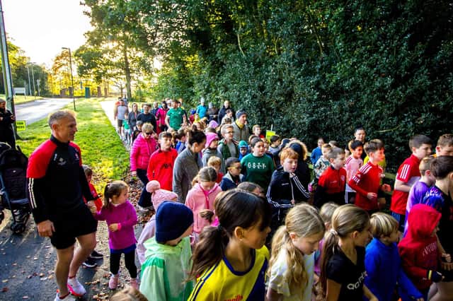 Young athletes prepare to take part in the 200th edition of the Derry City Parkrun at the weekend.