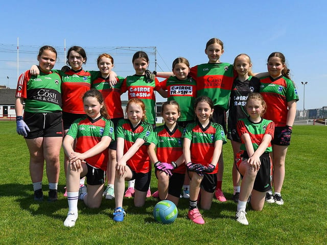Derry Primary Schools Girls' Finals at Celtic Park: Chapel Road Primary School. Photo: George Sweeney.