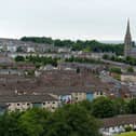 Bogside and St Eugene’s Cathedral.  DER2126GS - 063