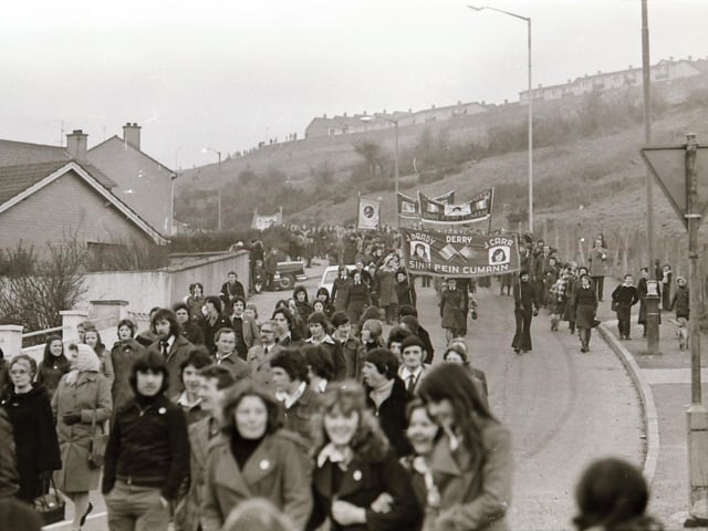 Bloody Sunday commemorative ceremonies and march back in January 1976.
