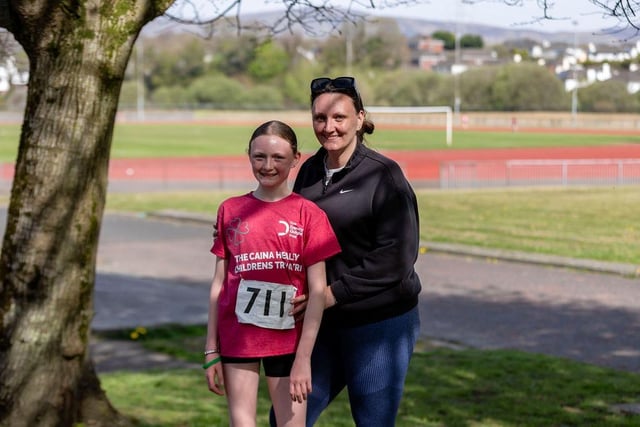 Enjoying the biggest-ever Caina Healey Children's Try-a-Tri, a special event organised by the Bogside and Brandywell Health Forum in partnership with the Danny Quigley Fund.