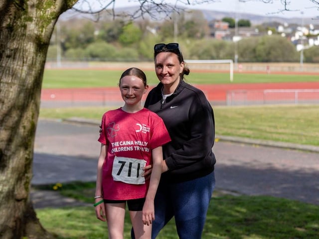 Enjoying the biggest-ever Caina Healey Children's Try-a-Tri, a special event organised by the Bogside and Brandywell Health Forum in partnership with the Danny Quigley Fund.