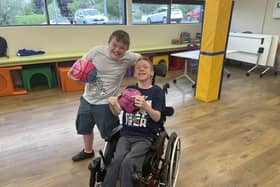 Spraoi agus Sport service users Kealan Doherty and Matthew Friel