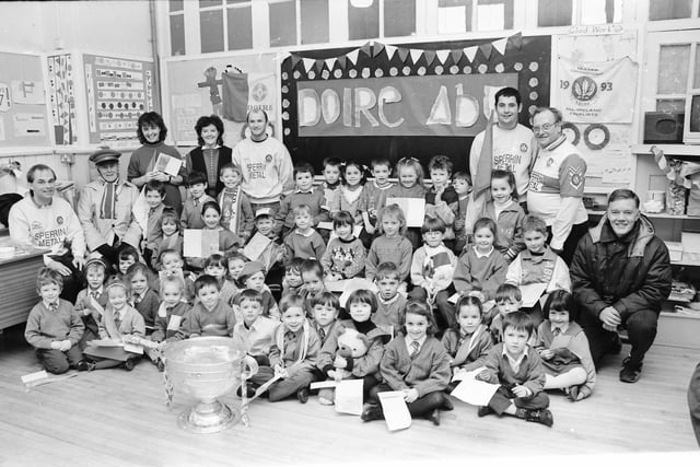 Sam Maguire Cup at St. Eugene's.