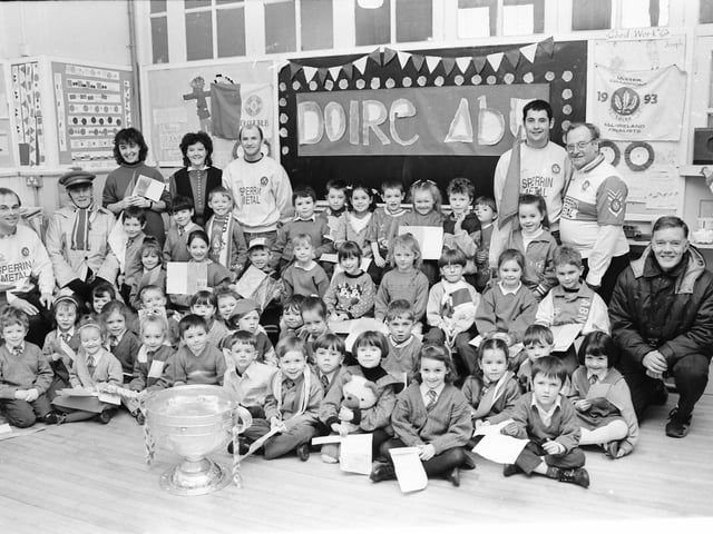 Sam Maguire Cup at St. Eugene's.