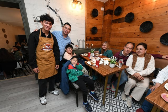 Guests pictured at the opening of Derry’s first Filipino restaurant, called Bahay Kusina, in the Craft Village, on Saturday afternoon. Photo: George Sweeney