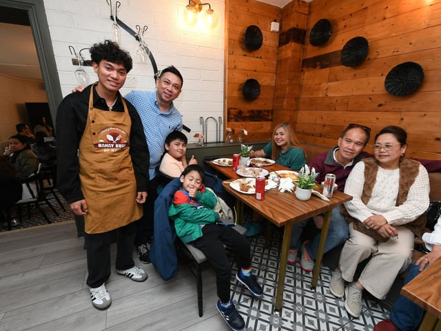 Guests pictured at the opening of Derry’s first Filipino restaurant, called Bahay Kusina, in the Craft Village, on Saturday afternoon. Photo: George Sweeney