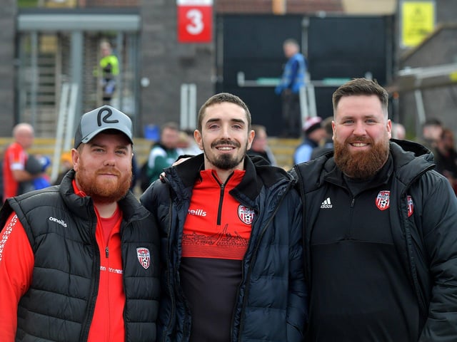 Fans at the Derry City versus St Patrick’s Athletic game. DER2317GS-69
