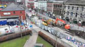 default : An aerial view of Foyle Street taken in February.