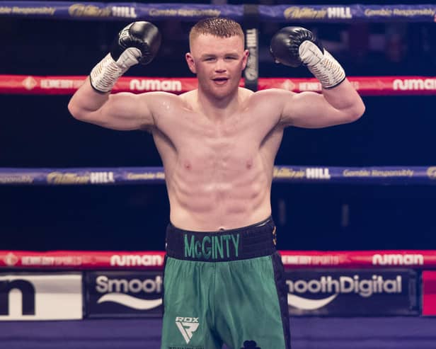 Unbeaten St Johnston middleweight Brett McGinty won his six rounder in Dublin on points.