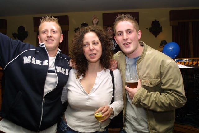 Andy Powell, Mena Allen and Cahir Lees pose for a photo