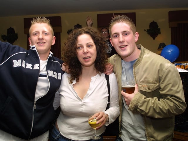 Andy Powell, Mena Allen and Cahir Lees pose for a photo