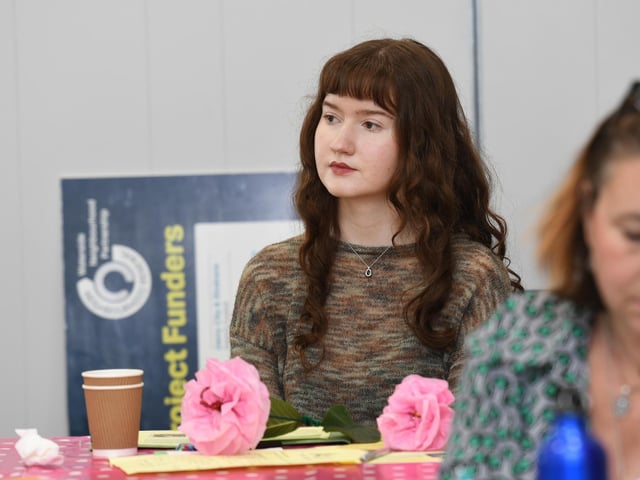 One of the participants at Saturday's workshops in St. Columb's Park House. : .