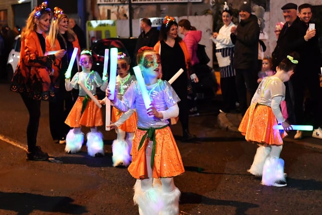 The ‘Carnival of the Dead’ Halloween parade makes its way along Strand Road. Photo: George Sweeney