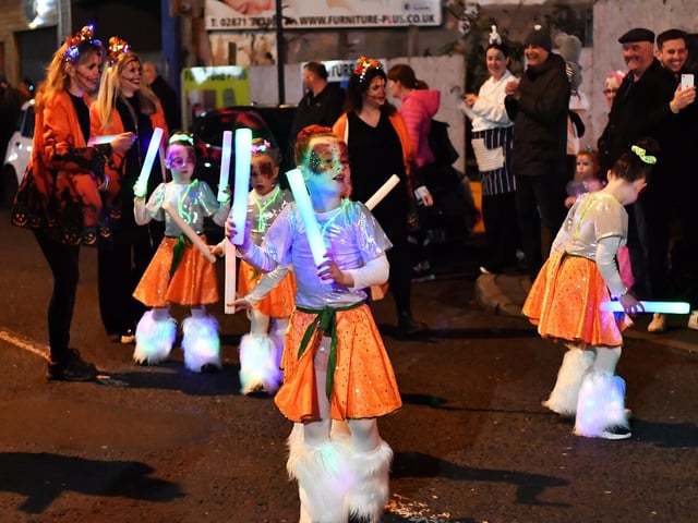 The ‘Carnival of the Dead’ Halloween parade makes its way along Strand Road.  Photo: George Sweeney