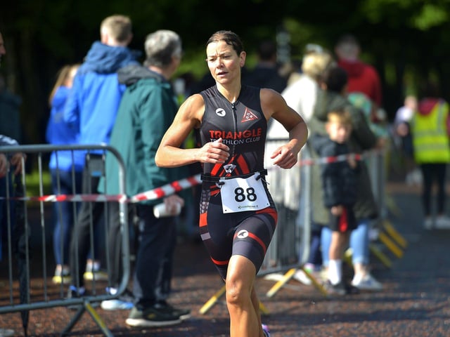 Sabrina McLaughlin, Triangle Triathlon Club. Photo: George Sweeney