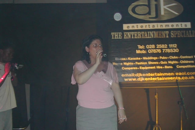 Denise McGrory on stage.