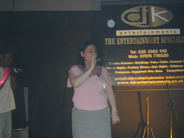Denise McGrory on stage.